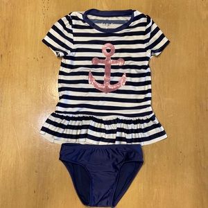 Nautical print tankini swimsuit